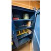 Image 2 : BLUE METAL MOBILE 2 DOOR JOB BOX STORAGE CABINET APPROX 60"W X 24"D X 69"H