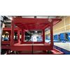 Image 1 : RED PLASTIC 2 TIER 45"L X 25"W X 33"H INDUSTRIAL MOBILE PRODUCT CART