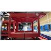 Image 1 : RED PLASTIC 2 TIER 45"L X 25"W X 33"H INDUSTRIAL MOBILE PRODUCT CART
