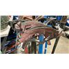 Image 2 : 8 ASSORTED SIZE HAND OPERATED INDUSTRIAL PIPE BENDERS WITH STAND