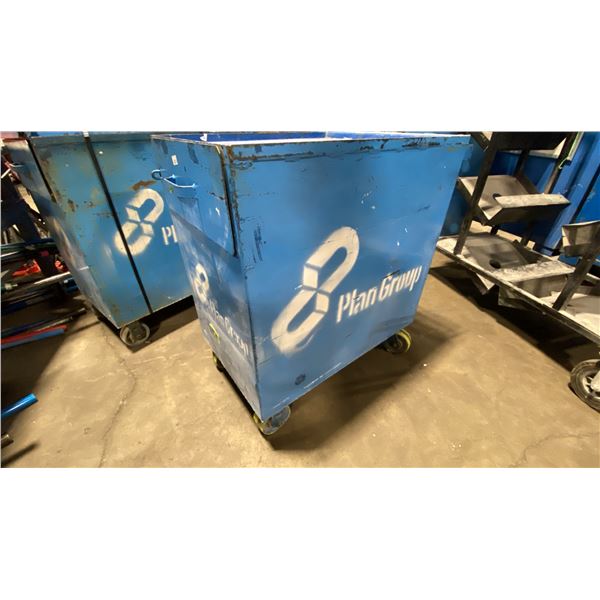 BLUE METAL SINGLE DOOR SINGLE DRAWER HEAVY DUTY MOBILE TOOL STORAGE CHEST