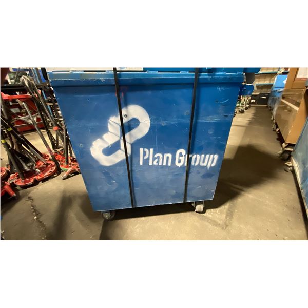 BLUE METAL SINGLE DOOR SINGLE DRAWER HEAVY DUTY MOBILE TOOL STORAGE CHEST