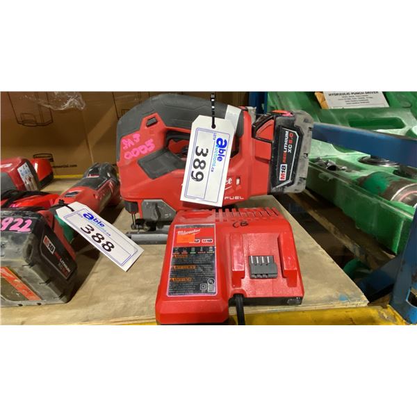MILWAUKEE CORDLESS JIGSAW WITH BATTERY & CHARGER