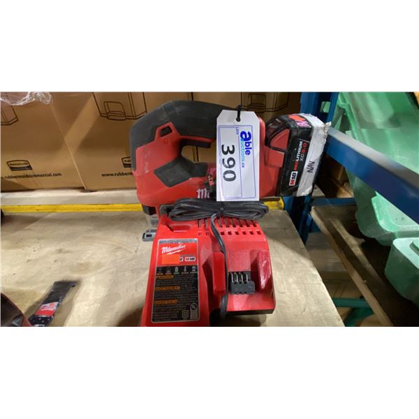 MILWAUKEE CORDLESS JIGSAW WITH BATTERY & CHARGER