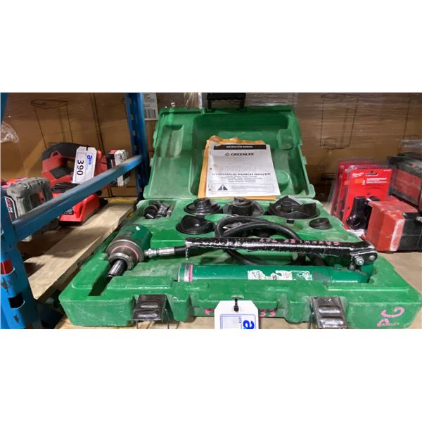 GREENLEE HYDRAULIC PUNCH DRIVER SET IN HARD TRANSPORT CASE