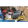 Image 1 : DEWALT ELECTRIC DRILL, RED SMALL HEATER, MILWAUKEE HAMMERVAC DUST EXTRACTOR REPLACEMENT NOZZLES,