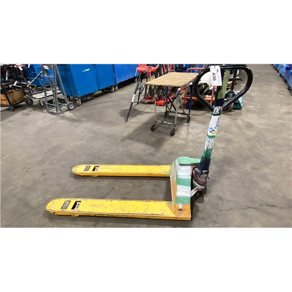 YELLOW HEAVY DUTY INDUSTRIAL PALLET JACK