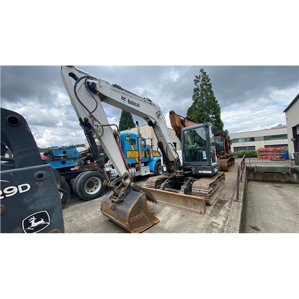 2010 BOBCAT E80, EXCAVATOR, WHITE, VIN AETB11383,