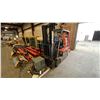 Image 1 : TOYOTA 7FBEU18 ORANGE ELECTRIC FORKLIFT 2900LB CAPACITY, 189" 3 STAGE MAST, SIDE SHIFT, SOLID
