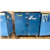 Image 1 : BLUE METAL MOBILE 2 DOOR JOB BOX STORAGE CABINET APPROX 60"W X 24"D X 69"H