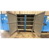 Image 2 : BLUE METAL MOBILE 2 DOOR JOB BOX STORAGE CABINET APPROX 60"W X 24"D X 69"H