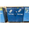 Image 1 : BLUE METAL MOBILE 2 DOOR JOB BOX STORAGE CABINET APPROX 60"W X 24"D X 69"H