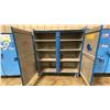 Image 2 : BLUE METAL MOBILE 2 DOOR JOB BOX STORAGE CABINET APPROX 60"W X 24"D X 69"H