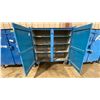Image 2 : BLUE METAL MOBILE 2 DOOR JOB BOX STORAGE CABINET APPROX 60"W X 24"D X 69"H