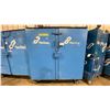 Image 1 : BLUE METAL MOBILE 2 DOOR JOB BOX STORAGE CABINET APPROX 60"W X 24"D X 69"H
