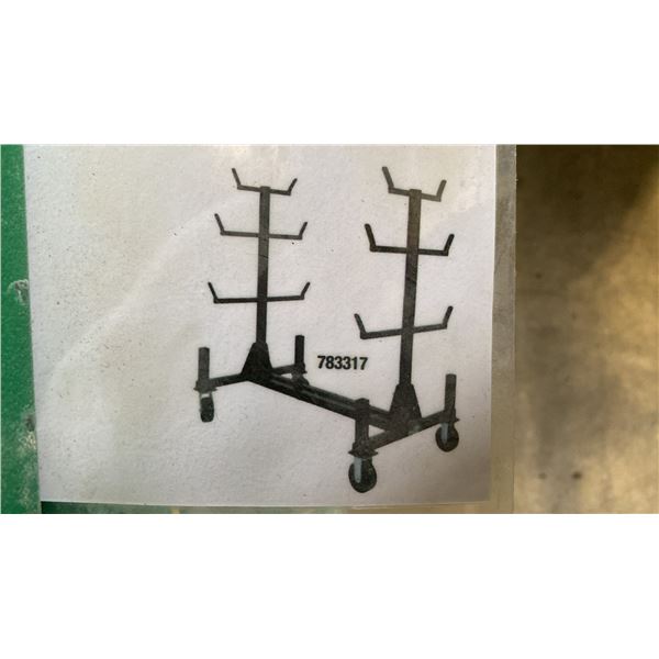 GREENLEE 668 GREEN 1000 LBS CAPACITY FOLDING MOBILE INDUSTRIAL CONDUIT / PIPE RACK