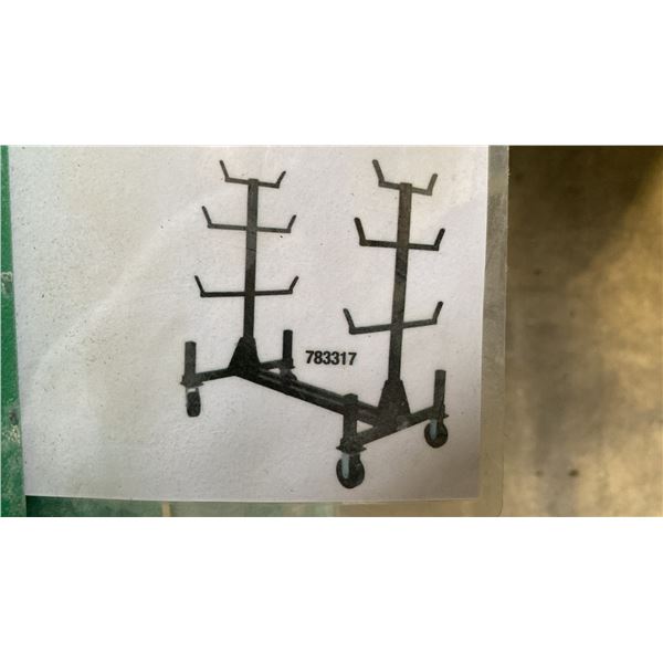 GREENLEE 668 GREEN 1000 LBS CAPACITY FOLDING MOBILE INDUSTRIAL CONDUIT / PIPE RACK