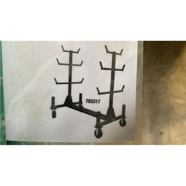 GREENLEE 668 GREEN 1000 LBS CAPACITY FOLDING MOBILE INDUSTRIAL CONDUIT / PIPE RACK