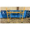 Image 1 : METALTECH YELLOW 6' MOBILE ADJUSTABLE HEIGHT DRYWALLER'S SCAFFOLDING WITH 1,000 LB LOAD CAPACITY
