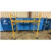 Image 1 : METALTECH YELLOW 6' MOBILE ADJUSTABLE HEIGHT DRYWALLER'S SCAFFOLDING WITH 1,000 LB LOAD CAPACITY