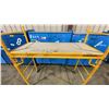 Image 3 : METALTECH YELLOW 6' MOBILE ADJUSTABLE HEIGHT DRYWALLER'S SCAFFOLDING WITH 1,000 LB LOAD CAPACITY
