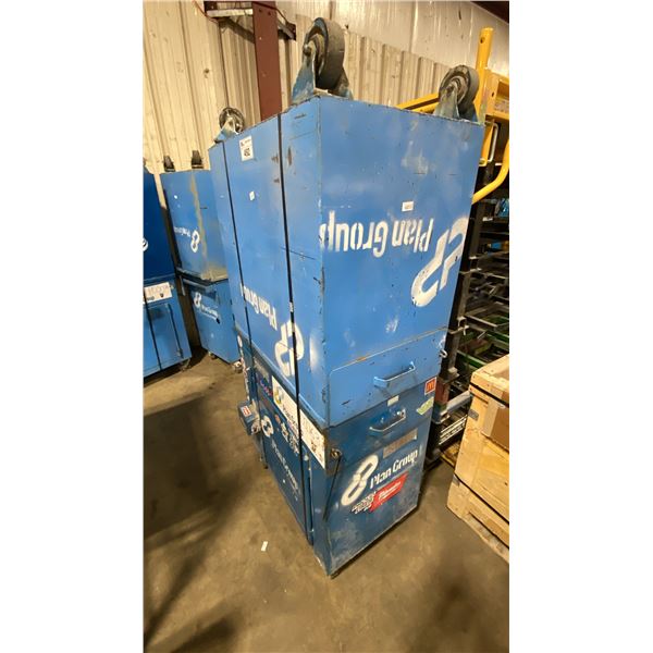 2 BLUE METAL SINGLE DOOR SINGLE DRAWER HEAVY DUTY MOBILE TOOL STORAGE CHEST