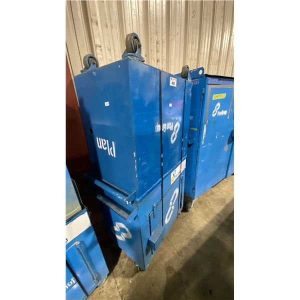 2 BLUE METAL SINGLE DOOR SINGLE DRAWER HEAVY DUTY MOBILE TOOL STORAGE CHEST
