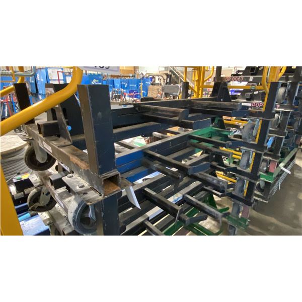 MACK RACK I 1000 LBS CAPACITY BLACK FOLDING MOBILE INDUSTRIAL WIRE / PRODUCT RACK