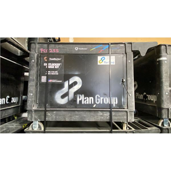 SOUTHWIRE BLACK PLASTIC / METAL  2 TIER 46"L X 26"W X 33 1/2"H INDUSTRIAL MOBILE PRODUCT / TOOL