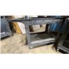 Image 1 : BLACK PLASTIC 2 TIER 45"L X 25"W X 33"H INDUSTRIAL MOBILE PRODUCT CART