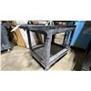 Image 2 : BLACK PLASTIC 2 TIER 45"L X 25"W X 33"H INDUSTRIAL MOBILE PRODUCT CART