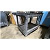 Image 2 : BLACK PLASTIC 2 TIER 45"L X 25"W X 33"H INDUSTRIAL MOBILE PRODUCT CART
