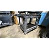 Image 2 : BLACK PLASTIC 2 TIER 45"L X 25"W X 33"H INDUSTRIAL MOBILE PRODUCT CART