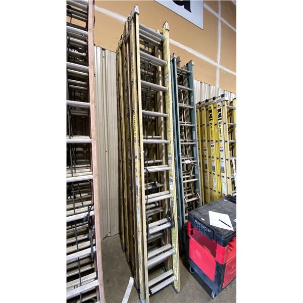 FEATHERLITE 20' YELLOW CARBON FIBER INDUSTRIAL EXTENSION LADDER