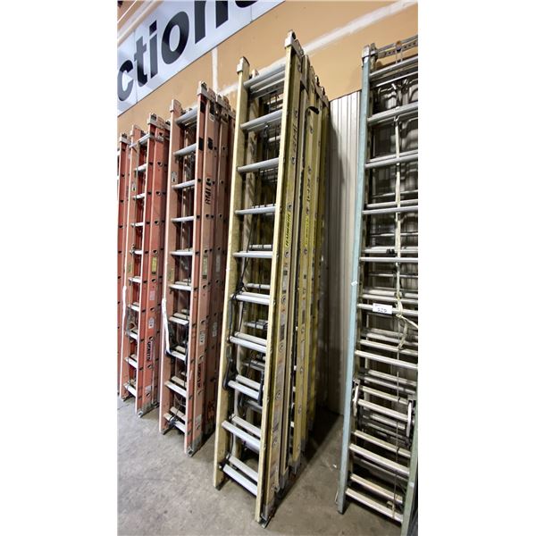 FEATHERLITE 20' YELLOW CARBON FIBER INDUSTRIAL EXTENSION LADDER