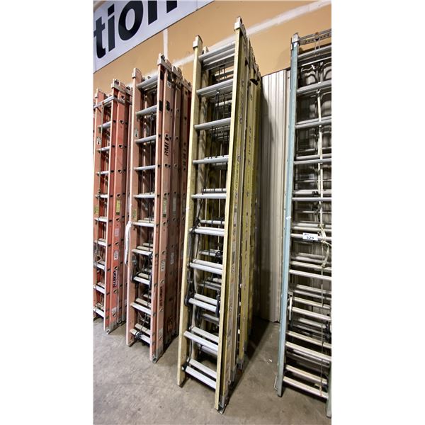 FEATHERLITE 20' YELLOW CARBON FIBER INDUSTRIAL EXTENSION LADDER
