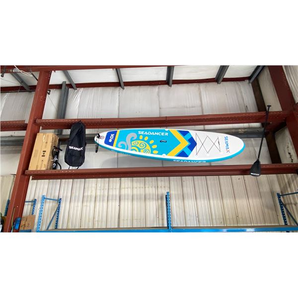 SEAMAX SEADANCER 108 ORANGE 10'8" INFLATABLE STAND UP RIGID PADDLE BOARD WITH BACKPACK, COLLAPSIBLE