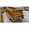 Image 3 : STACK OF METALTECH YELLOW 6' DRYWALLER'S SCAFFOLDING UPRIGHTS, WALKBOARDS, WOOD, 90 DEGREE PINS, &