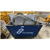 Image 3 : METAL FRAME WOODEN MOBILE STORAGE BIN WITH ASSORTED METAL FRAME PLASTIC FOLDING CHAIRS