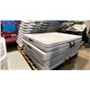 Image 3 : PALLET OF 4 PLASTIC FOLDING TABLES & APPROX 11 WHITE METAL FRAMED FOLDING CHAIRS
