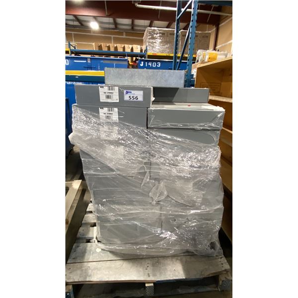 PALLET OF INDUSTRIAL METAL JUNCTION BOXES