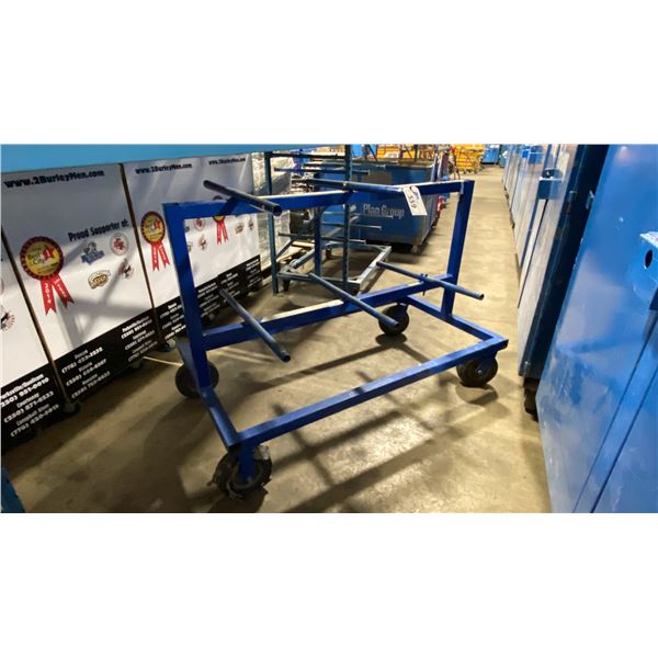 BLUE METAL HEAVY DUTY MOBILE MULTI WIRE CART APPROX 60"L X 33"D X 43"H