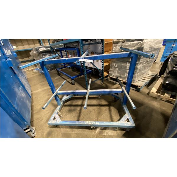 BLUE METAL HEAVY DUTY MOBILE MULTI WIRE CART APPROX 48"L X 30"D X 41"H