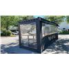 Image 2 : 20' BLACK TRANSPORT CONTAINER CONVERTED TO OPEN SIDE PARKLET PATIO STYLE SEATING AREA WITH CLEAR