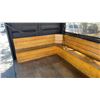 Image 7 : 20' BLACK TRANSPORT CONTAINER CONVERTED TO OPEN SIDE PARKLET PATIO STYLE SEATING AREA WITH CLEAR