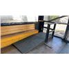 Image 8 : 20' BLACK TRANSPORT CONTAINER CONVERTED TO OPEN SIDE PARKLET PATIO STYLE SEATING AREA WITH CLEAR
