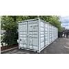 Image 1 : GREY 40' 52,910 LB MAX CAPACITY INDUSTRIAL TRANSPORT CONTAINER WITH 4 DUAL SWING SIDE DOORS DUAL
