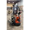 Image 4 : TOYOTA 8BWS13 ORANGE 2500 LBS CAPACITY 3 STAGE 104" MAST TYPE E INDUSTRIAL ELECTRIC WALK BEHIND