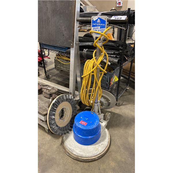 INTEGRA DUAL SPEED ELECTRIC COMMERCIAL FLOOR CLEANING MACHINE WITH 2 HEADS