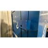 Image 4 : 2 BLUE METAL SINGLE DOOR SINGLE DRAWER HEAVY DUTY MOBILE TOOL STORAGE CHEST